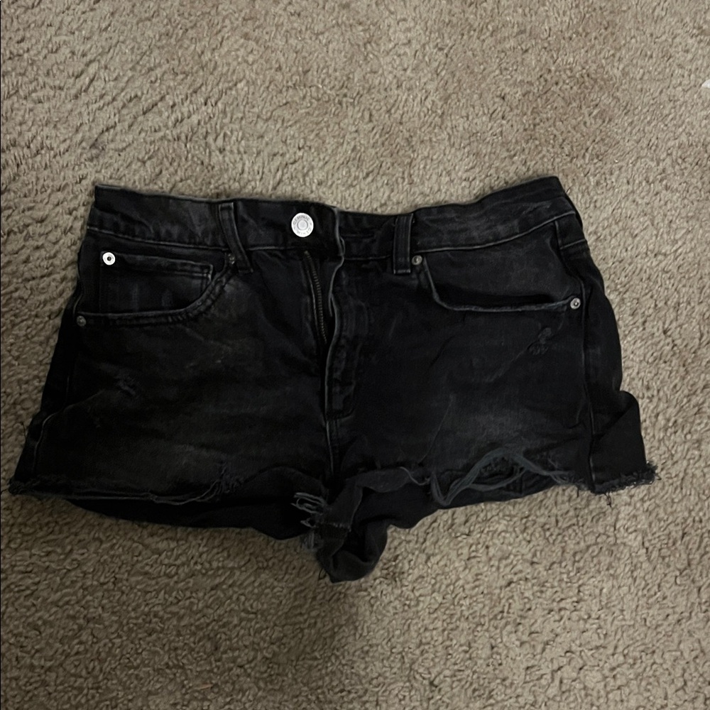 Black Denim Women's Shorts